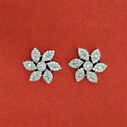 Cz Delicate Tops With Mehndi 2 Tone Rhodium Plating