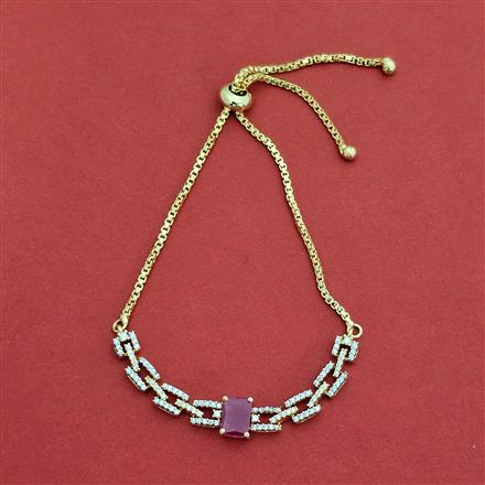 Cz Delicate Bracelet With 2 Tone Plating