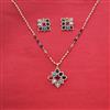 Cz Classic Pendant Set With 2 Tone Plating