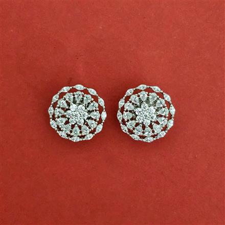 Cz Delicate Tops With Mehndi 2 Tone Rhodium Plating