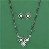 Cz Classic Mangalsutra With 2 Tone Rhodium Plating