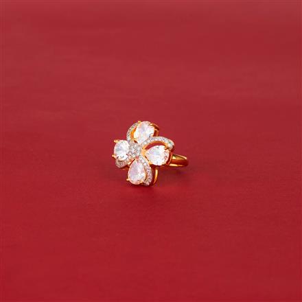 Cz Classic Ring With 2 Tone Plating