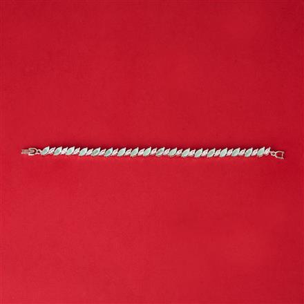 Cz Classic Bracelet With Rhodium Plating