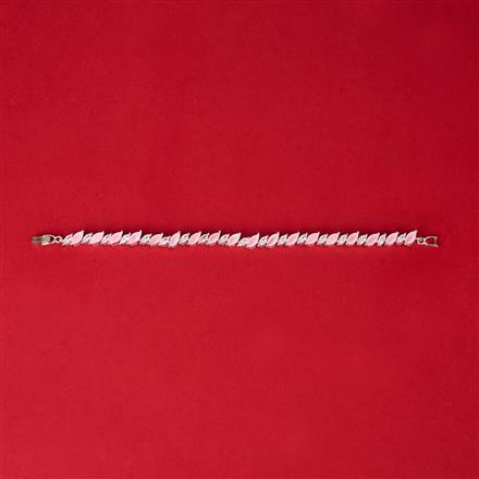 Cz Classic Bracelet With Rhodium Plating