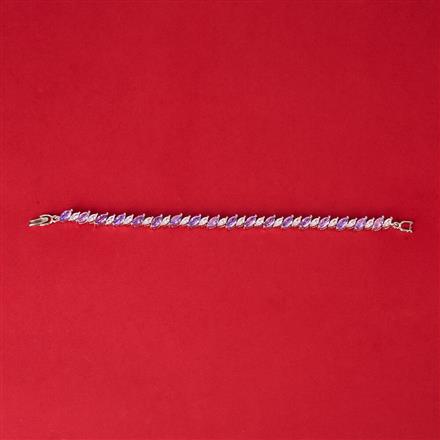 Cz Classic Bracelet With Rhodium Plating