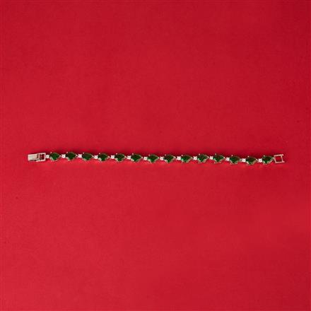 Cz Classic Bracelet With Rhodium Plating