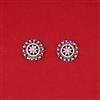 Cz Classic Earring With Rhodium Plating