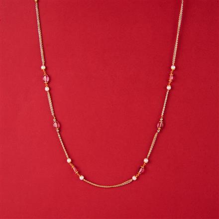 Cz Delicate Mala Necklace With 2 Tone Plating