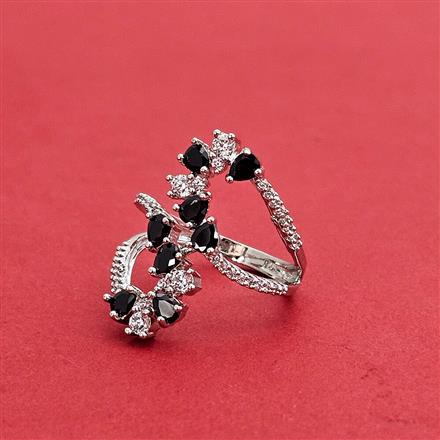 Cz Classic Ring With Rhodium Plating
