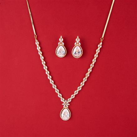 Cz Classic Necklace With Gold Plating