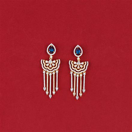 Cz Classic Earring With 2 Tone Plating