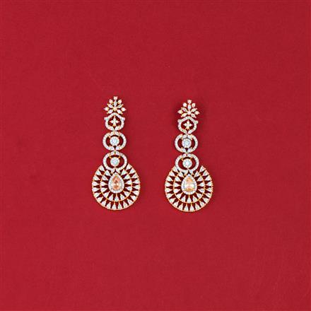 Cz Classic Earring With 2 Tone Plating