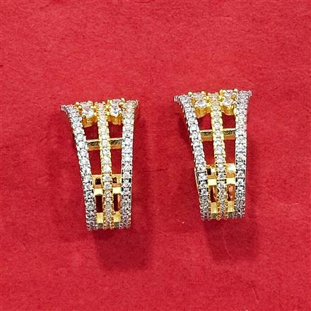 Cz Delicate Bali With 2 Tone Rhodium Plating
