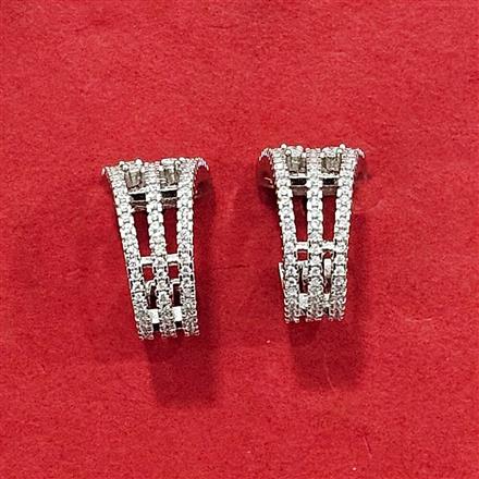 Cz Delicate Bali With 2 Tone Rhodium Plating