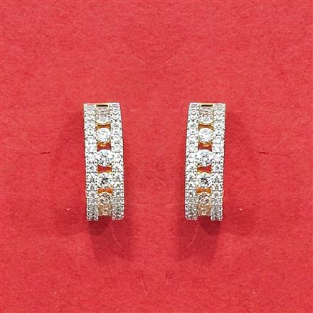 Cz Delicate Bali With 2 Tone Rhodium Plating