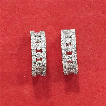 Cz Delicate Bali With 2 Tone Rhodium Plating