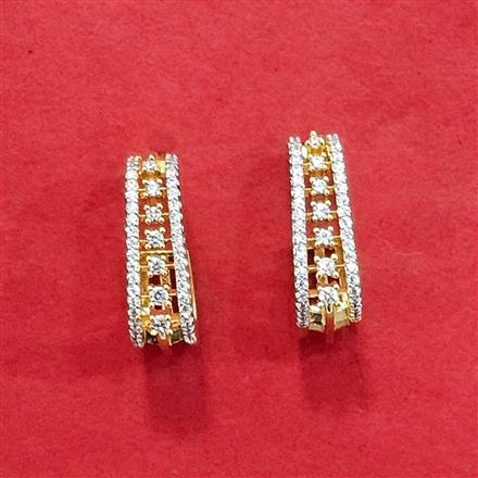 Cz Delicate Bali With 2 Tone Rhodium Plating