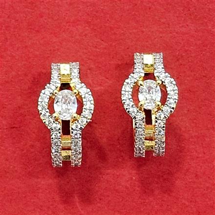 Cz Delicate Bali With 2 Tone Rhodium Plating
