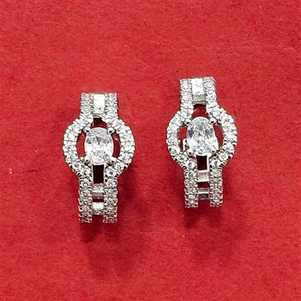 Cz Delicate Bali With 2 Tone Rhodium Plating