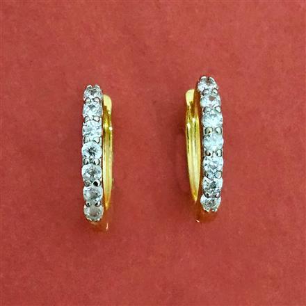 Cz Delicate Bali With 2 Tone Rhodium Plating