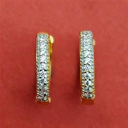Cz Delicate Bali With 2 Tone Rhodium Plating