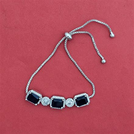 Cz Delicate Bracelet With Rhodium Plating