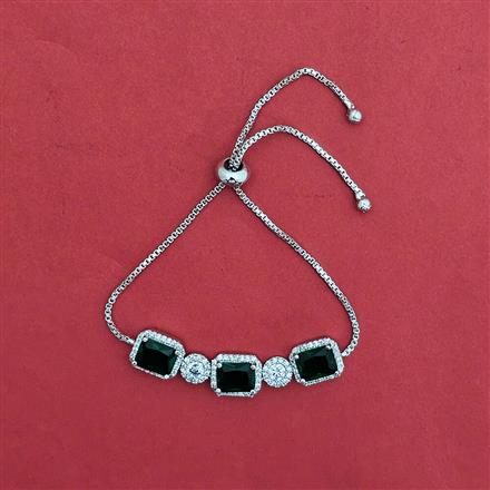 Cz Delicate Bracelet With Rhodium Plating