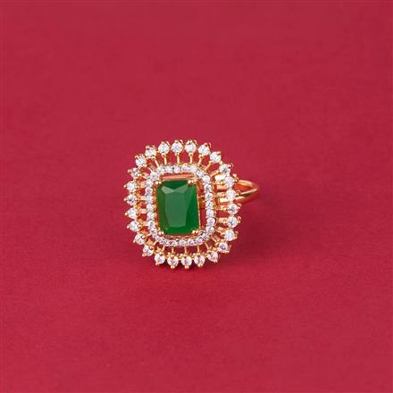Cz Delicate Ring With 2 Tone Plating