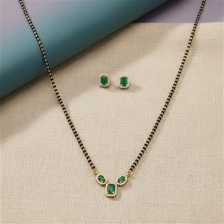 Cz Tanmaniya Mangalsutra With 2 Tone Plating