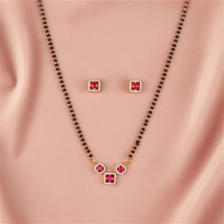 Cz Tanmaniya Mangalsutra With 2 Tone Plating