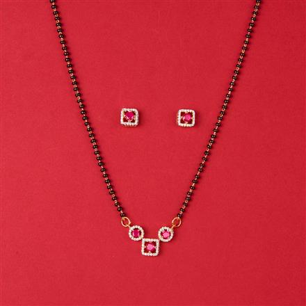 Cz Tanmaniya Mangalsutra With 2 Tone Plating