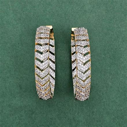 Cz Classic Bali With Carat 2 Tone Rhodium Plating