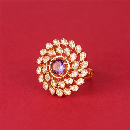 Cz Classic Ring With Gold Plating