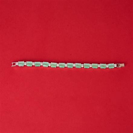 Cz Classic Bracelet With Rhodium Plating