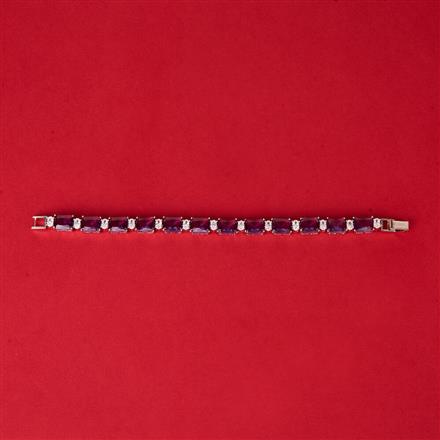 Cz Classic Bracelet With Rhodium Plating