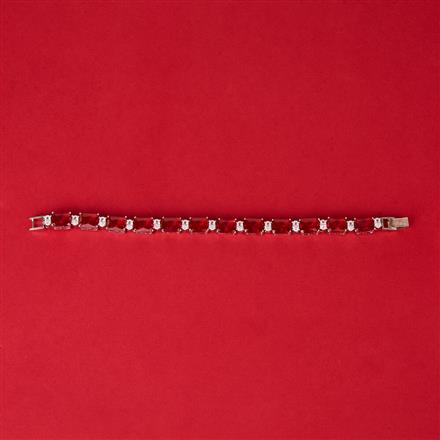 Cz Classic Bracelet With Rhodium Plating