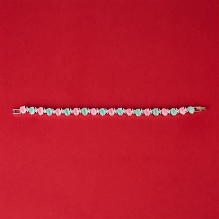 Cz Classic Bracelet With Rhodium Plating