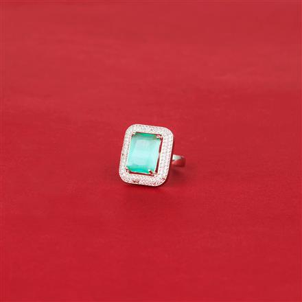 Cz Adjustable Ring With Rhodium Plating