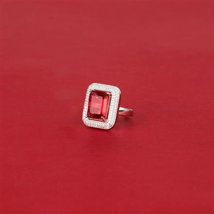 Cz Adjustable Ring With Rhodium Plating