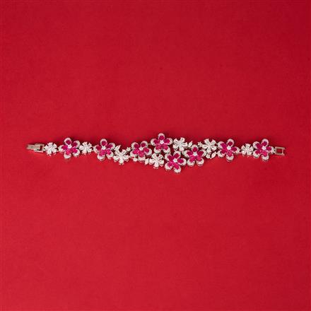 Cz Classic Bracelet With Rhodium Plating