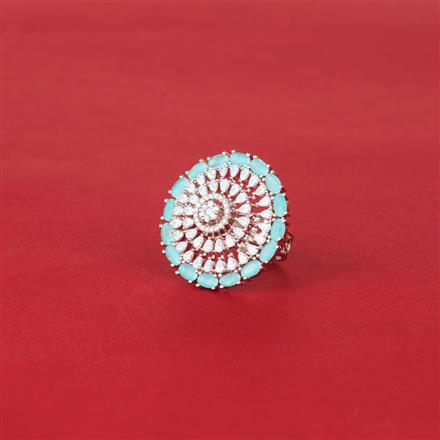 Cz Classic Ring With Rhodium Plating