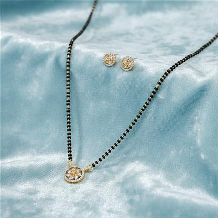 Cz Tanmaniya Mangalsutra With 2 Tone Plating