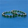 Cubic Zirconia Classic Bangles With Rhodium Plating