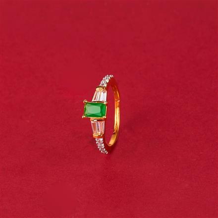 Cz Delicate Ring With 2 Tone Plating