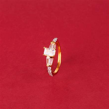 Cz Delicate Ring With 2 Tone Plating