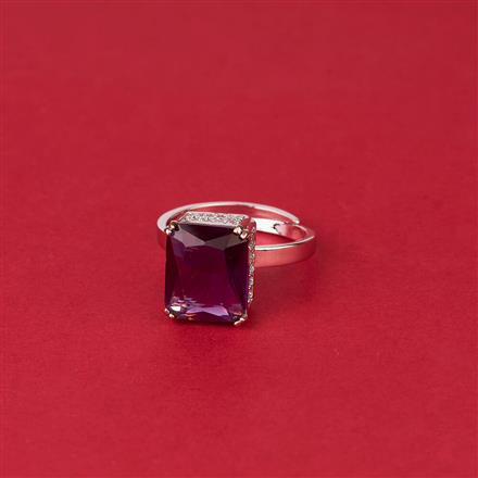 Cz Delicate Ring With Rhodium Plating