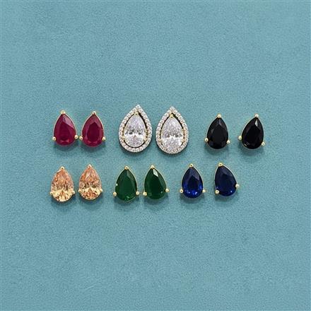 Cz Changeable Tops With 2 Tone Rhodium Plating