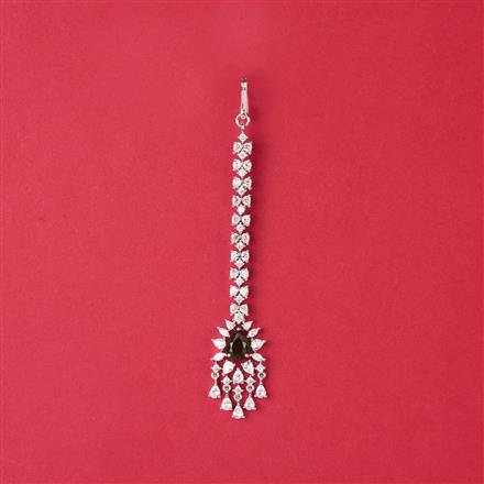 Cz Delicate Tikka With Rhodium Plating