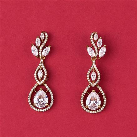 Cz Classic Earring With Mehndi Plating