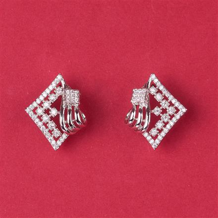 Cz Delicate Tops With Carat 2 Tone Rhodium Plating